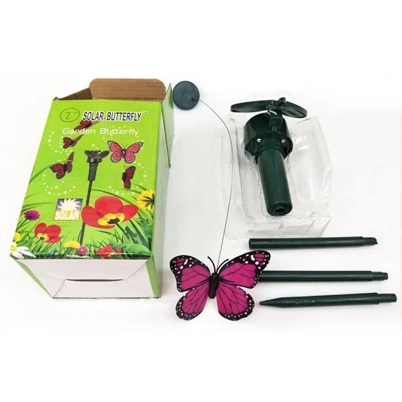 Garden Butterfly and Hummingbird Decoration Solar Energy Flying Backyard Decoration Courtyard Lawn Home Accessory