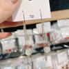 Elegant Long Waterdrop Tassel Ear Cuff for Women Trendy Simple Snowflake Leaf Design Slimming Facial Ear Jewelry