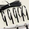 10/20/30/50pcs Stainless Steel Cable Ties Metal Self-locking Fastening Straps Black Heavy Duty Cable Wire Tie Exhaust Wrap Rings