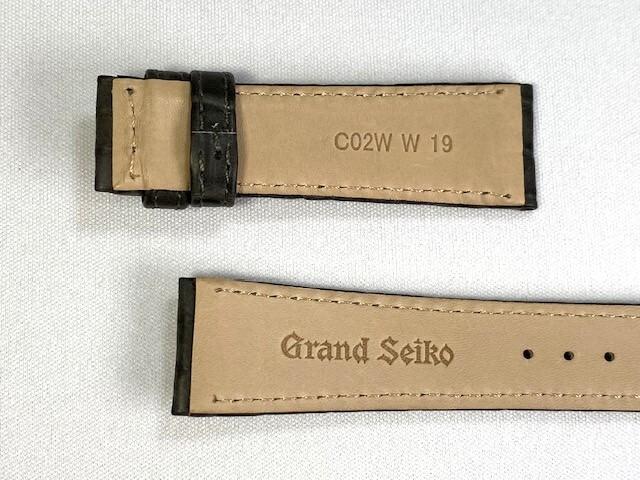 C02W049J0 SEIKO Grand Seiko 19mm Genuine Leather for Strap, Crocodile, Gray, SBGY023G/9R31-0AF0
