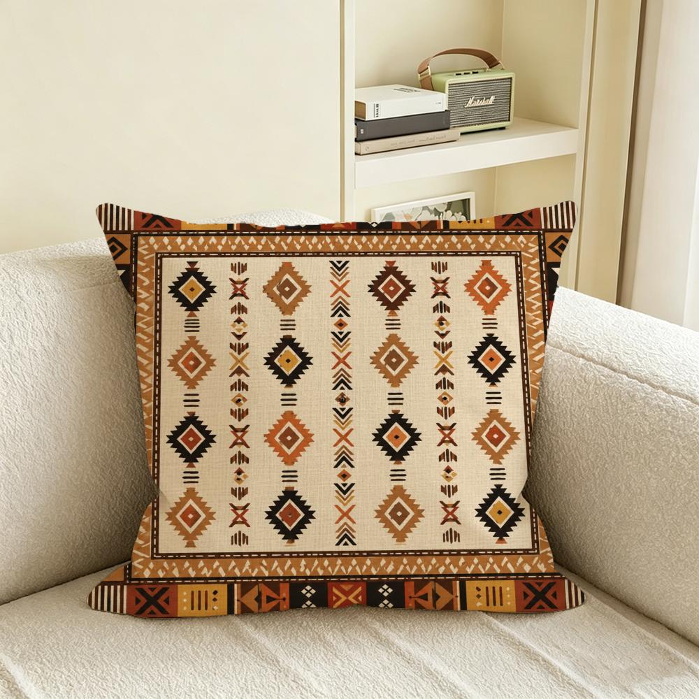 Style Afrohemian Cushion Cover Natural Linen Pillowcase Set AllinOne Decor for Sofa Bedroom  Chair