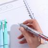 1pcs 4 Colors Ball Pen Multicolor Ballpoint Pens 5 in 1 Clip-on Multicolor Retractable Pen with Pencil&Eraser Soft