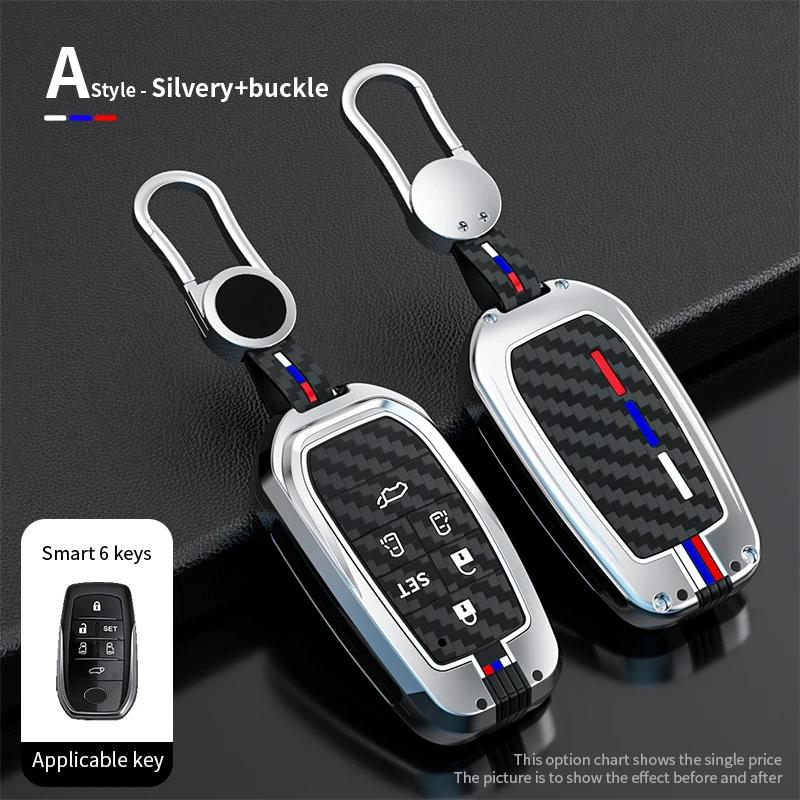 Styling Mouldings 2/3/4/5/6 Buttons Car Key Cover Case for Toyota Rav4 Prime Prius Prime 2019 2020 2021 2022 Keychain Protector 