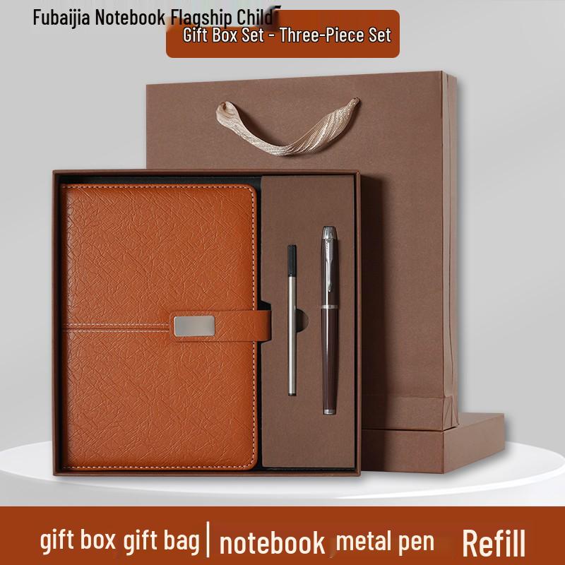 Luxury Oil Paper Texture Notebook Set: Custom Diary, Memo Pad & Gift Box with Optional Logo Printing. Perfect for Corporate Souvenirs.