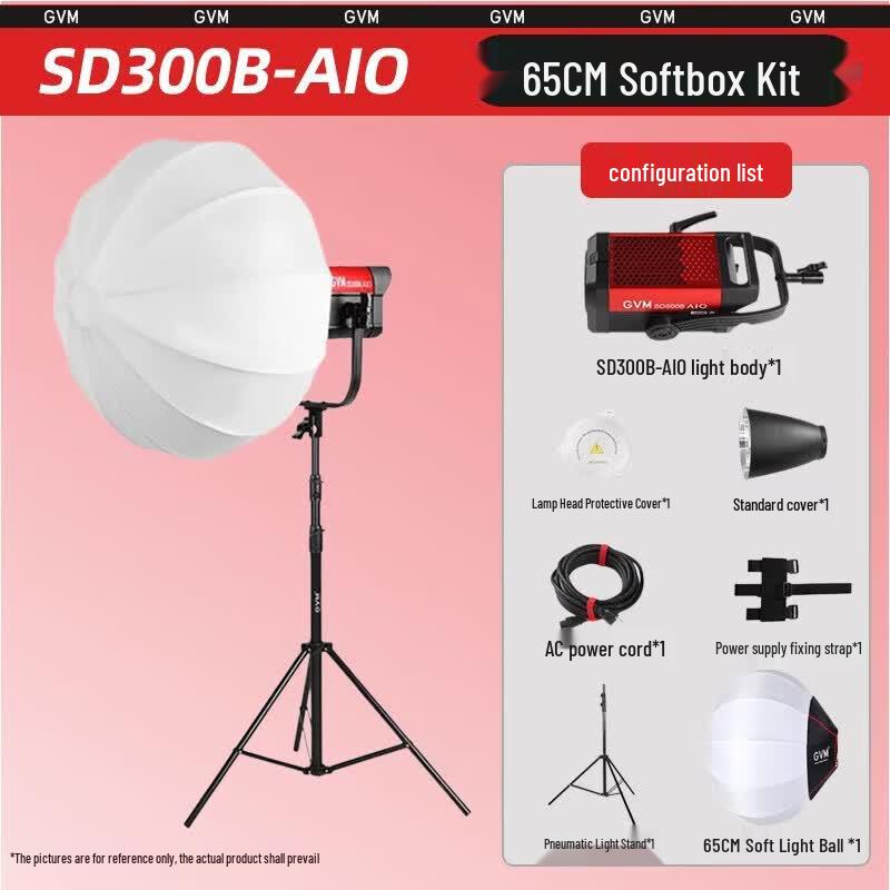 GVM SD300B-AIO LED Bi-color Video Fill Light with 65cm Softbox