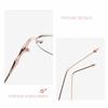 Oval Rimless Optical Plain Glasses for Women Trendy Ladies Blue Light Blocking Glasses Silver Gold Star Accessory Eyewear