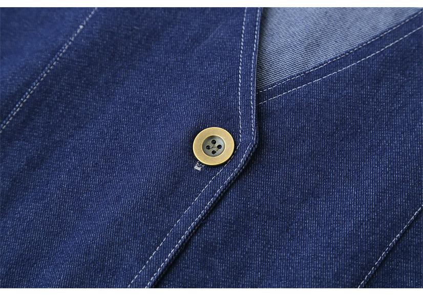 2026 Plus Size Women's V-Neck Denim Vest: Slimming, Versatile Cardigan for Spring/Autumn