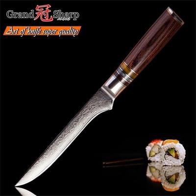 Cuchillo para deshuesar de 5,5 pulgadas, hoja VG10, acero inoxidable damasco japonés, 67 capas, cuchillos de cocina para Chef