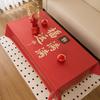 Wedding Red Tablecloth Waterproof, Oil-Proof, Wash-Free And Anti-Scalding Festive Wedding Rectangular Pvc Dining Table Cloth Coffee Table Tablecloth