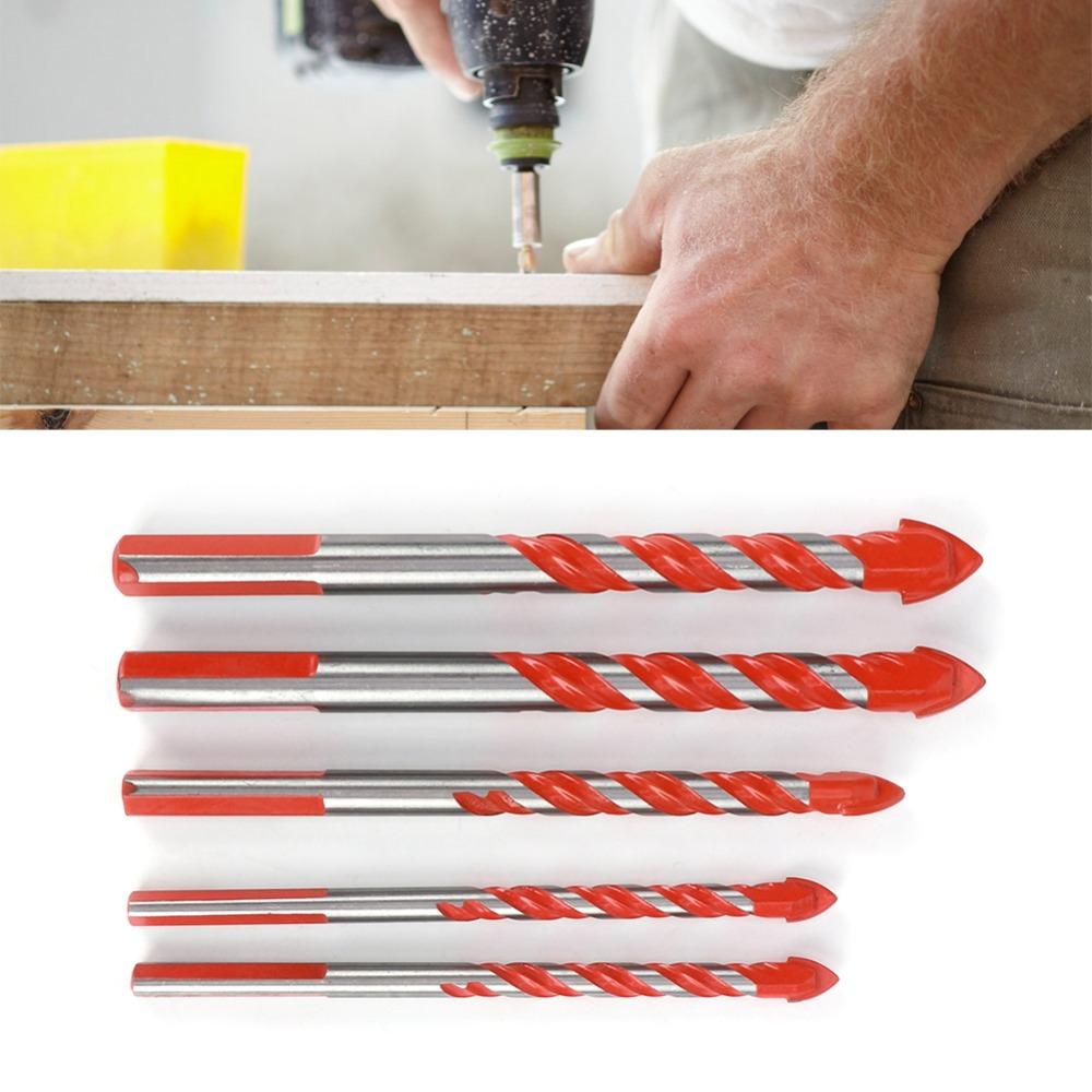 5pcs 6mm 6mm 8mm 10mm 12mm Ceramic Tile Drill Bit Orange Color Drill Bit Set Wall Drilling