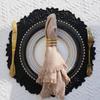 Relief Pattern Texture Embossed Placemats Round Shape Heat-Resistant Mats  Coffee Table