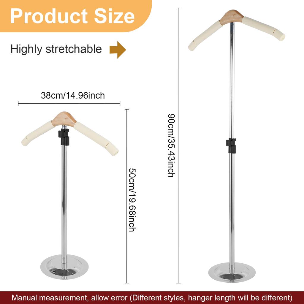 Shirt Display Stand Height Adjustable T Shirt Display Metal Clothing Display Stand with Stable Base Flexible T Shirt Display