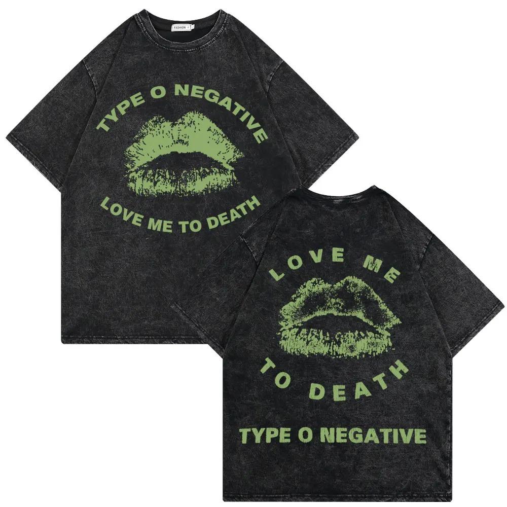 2026 Washed Vintage Type O Negative Who Will Save The Sane Tshirt Men Women Rock Metal Gothic T-shirt Man Oversized Cotton T Shirts