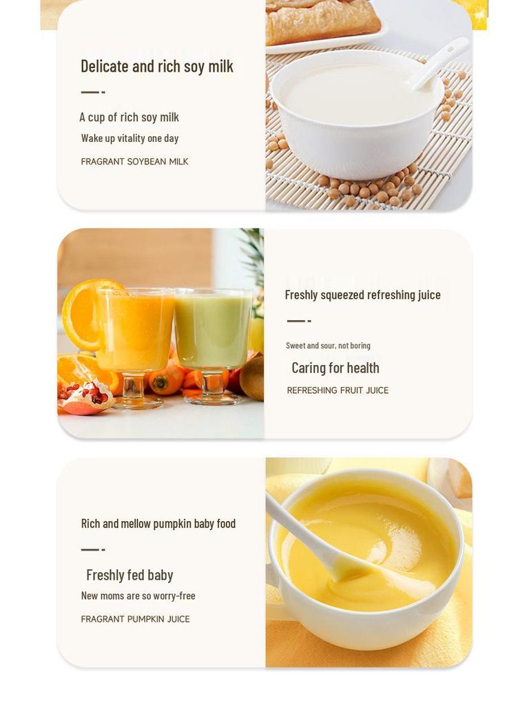 Large-Capacity, Silent Soy Milk and Baby Food Maker: Filter-Free, Automatic Blender