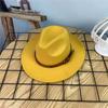 European and American style retro casual manama big-brimmed top hat women's autumn and winter British versatile woolen hat belt jazz