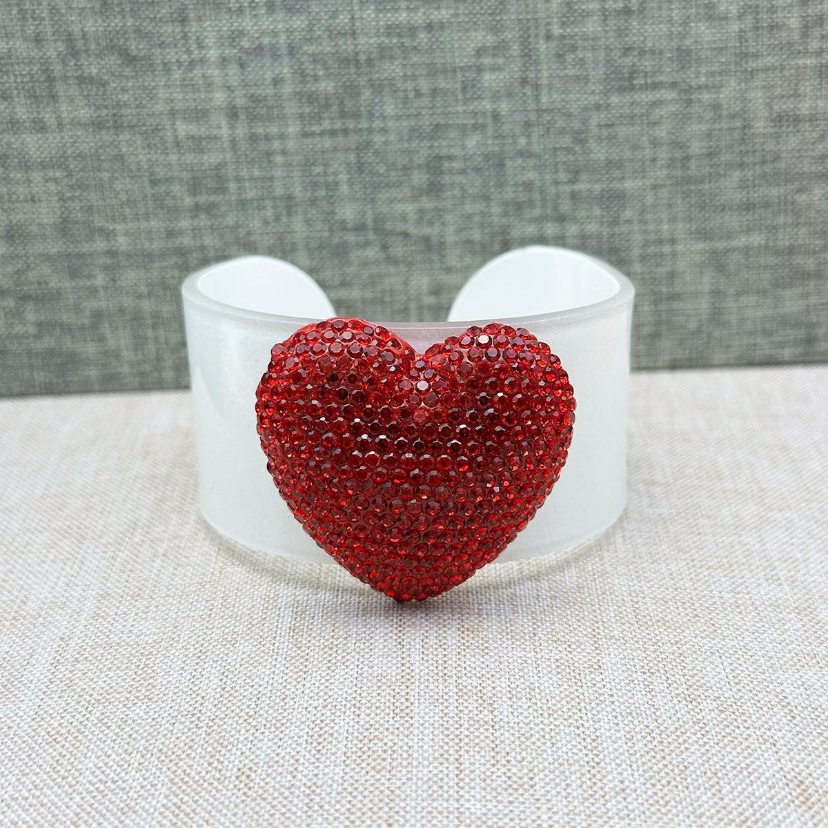 

New Style Of Stylish And Fashionable Acrylic Bracelet Studded With Diamonds Personalized And Trendy Jewelry Accessory For Women 58-60mm