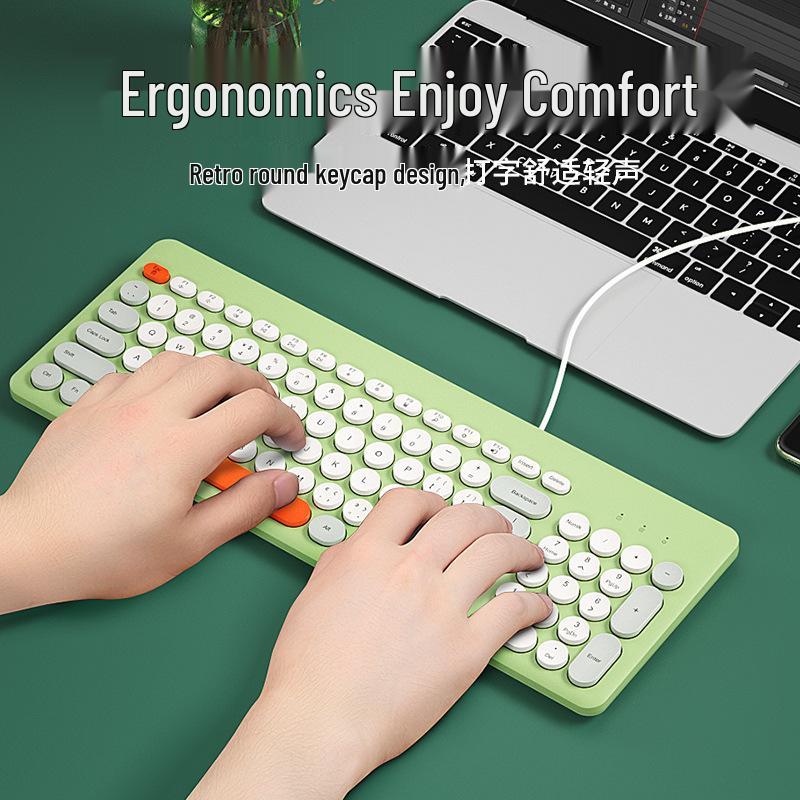 BOW Hangshi K221 USB Wired Keyboard for Girls - Desktop & Laptop Typing