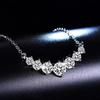 Yousheng Women Necklace Faux Crystal Symmetric Polished Neck Decoration Jewelry Prom Party Dating Clavicle Necklace