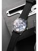Kilo Time Men's Hollowed-Out Automatic Mechanical Watch with Wormhole Concept & Xenon Design—Stylish for Students