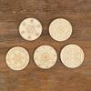 Wooden Coasters For Drinks 10x Creative Geometric Pattern Drink Coasters Unique Wooden Cup Mat Heat Resistant Tabletop