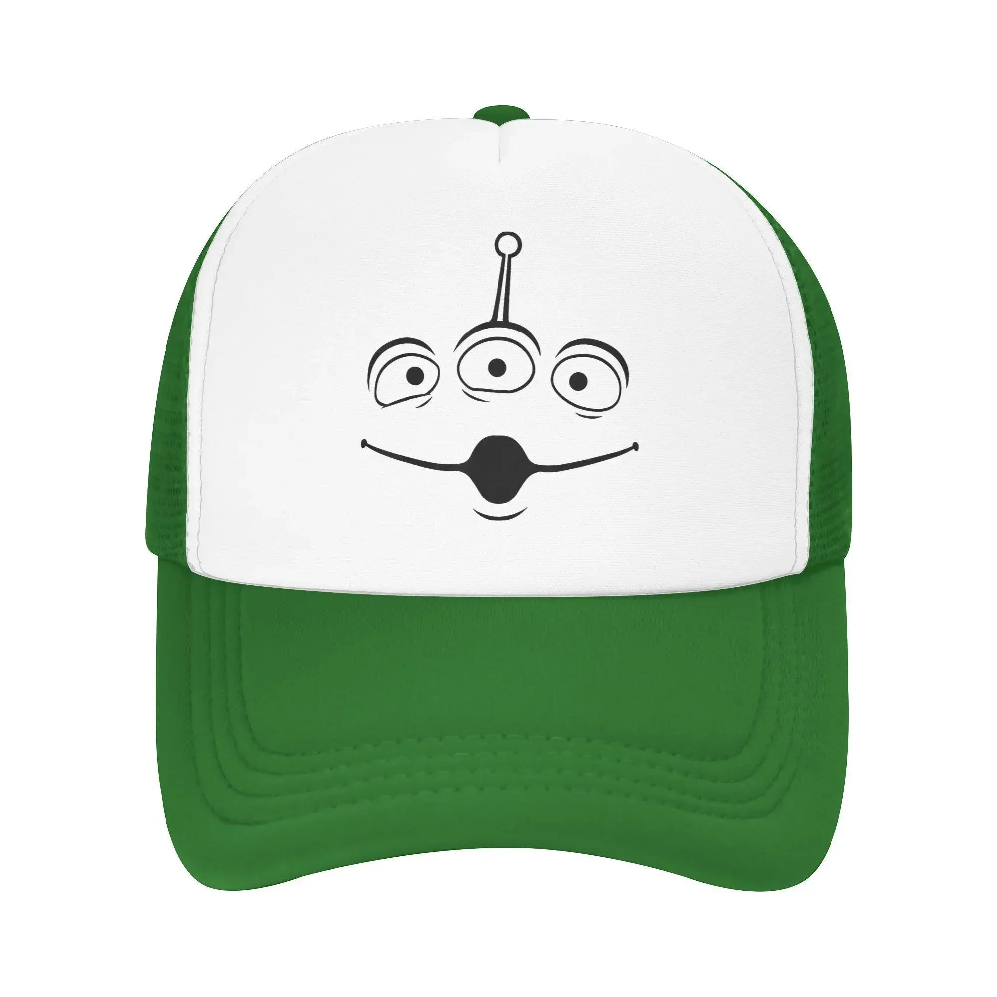 

Alien Face Halloween Trucker Cap Unisex Hats Sun Hats Dad Hat Adjustable Snapback Caps Mesh Baseball Cap Summer One Size