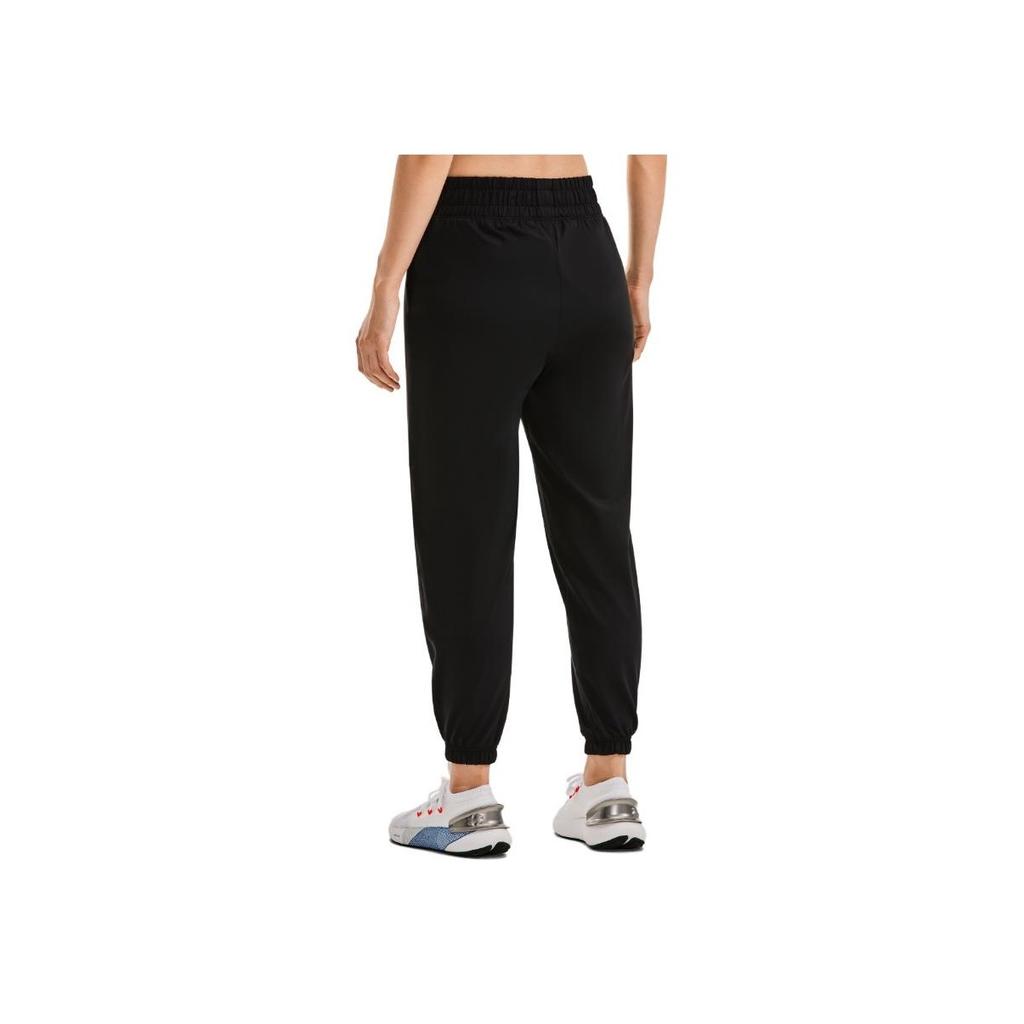 Under Armour Project Rock Logo Embroidered Joggers Women Bottoms Black 1377079-001