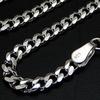 Thick Cuban Link 925 Sterling Silver Silver Simple and Cool Cuban Link Chain Silver Cuban Link Only [100-point Market] Necklace, Chain, Men's