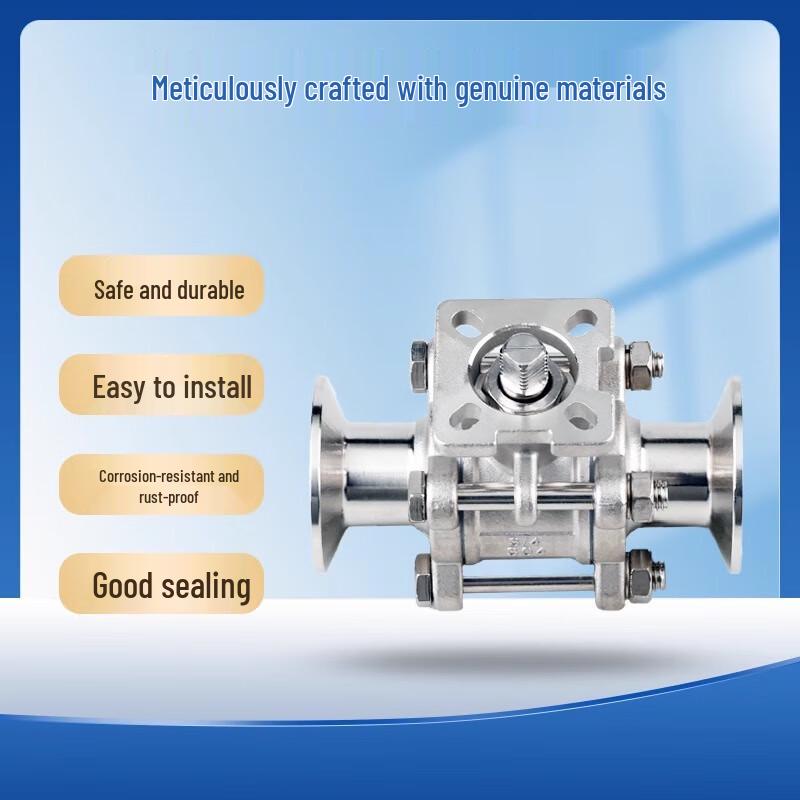 Sanling Sanitary High Platform 3-Piece Clamp Ball Valve