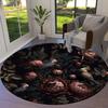 1PC Floral Pattern Birds Non-Slip Floor Round Carpet, Office, Family, Bedroom, Large Area Rug Indoor Rugs,  Durable Polyester-L0383