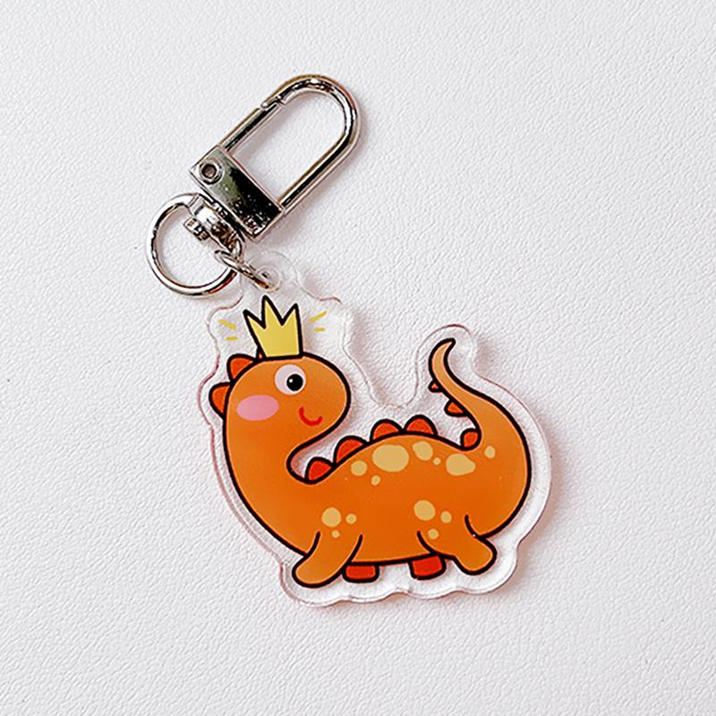 

Мультяшный акриловый динозавр брелок кавайный динозавр периферийная игрушка рюкзак кулон игрушка подарок оранжевый