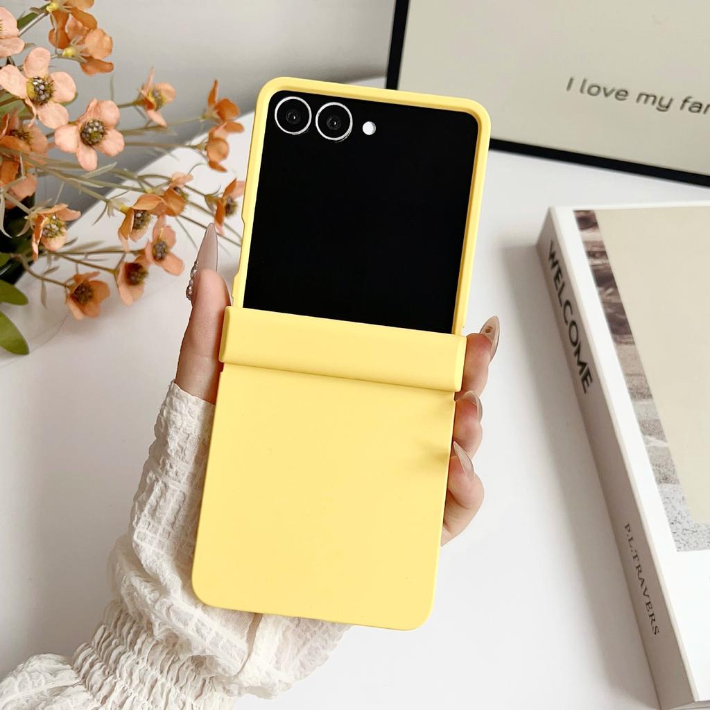 Z Flip7 FE Dopamine Candy Color Matte Phone Case for Samsung Galaxy Z Flip 7 6 5 Flip 4 3 5G Hinge Protective Hard Back Cover