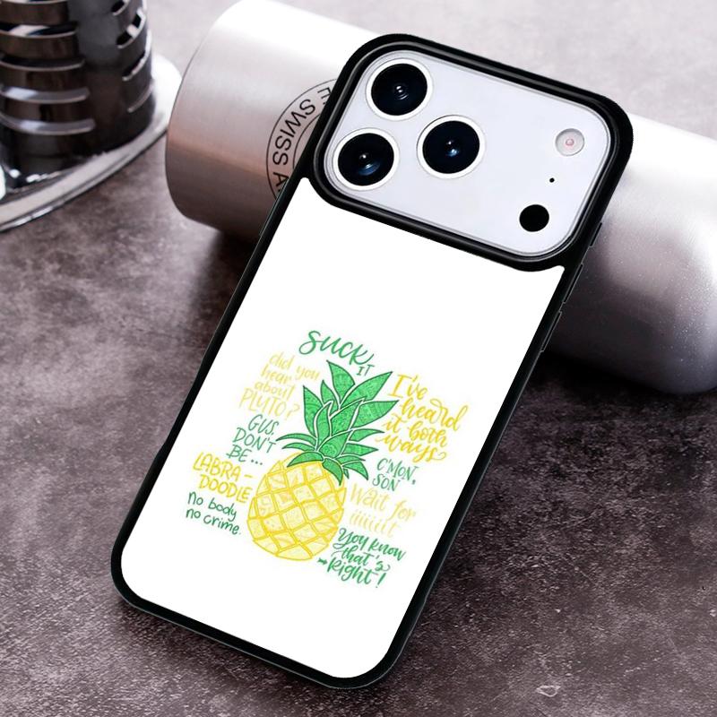 Pineapple Summer Phone Case for iPhone 17 16 15 Pro Max Air 14 13 12 11 Plus Shockproof Capa Cover