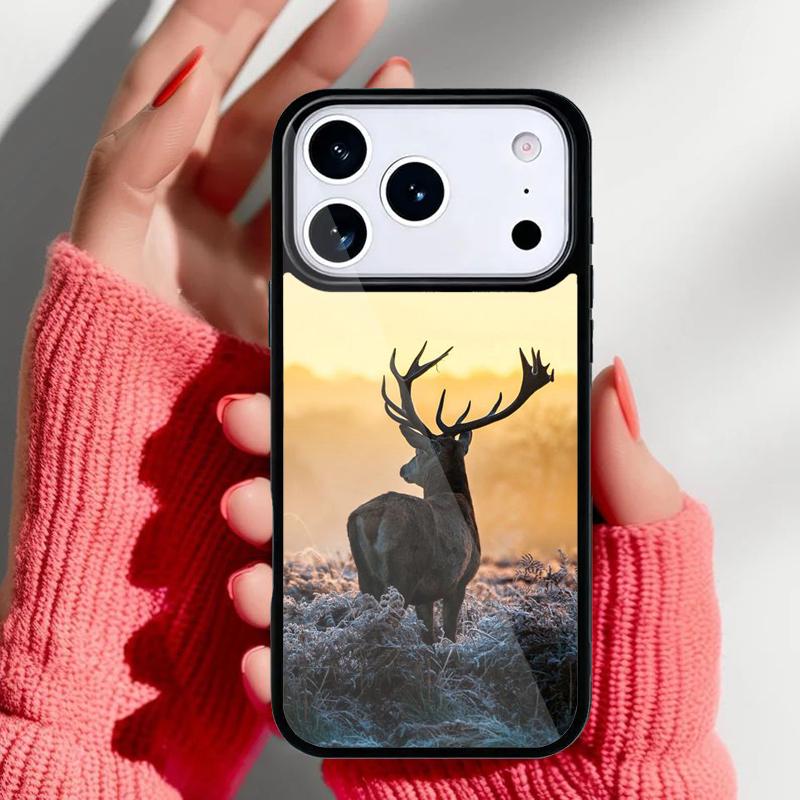 Stag Bull Moose Reindeer Deer Phone Case for iPhone 17 Air 16e 15 14 13 Pro Max Back Cover for 12 11 Pro Coque