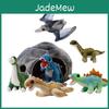 Kreatives T-Rex Plüschtier im Dinosaurierhaus-Thema als Weihnachtsgeschenk