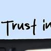 2/4/6/8Pcs Trust in God Rearview Mirror Stickers Strong Stickiness Waterproof Self Adhesive Car Decals Automotive Exterior Decals