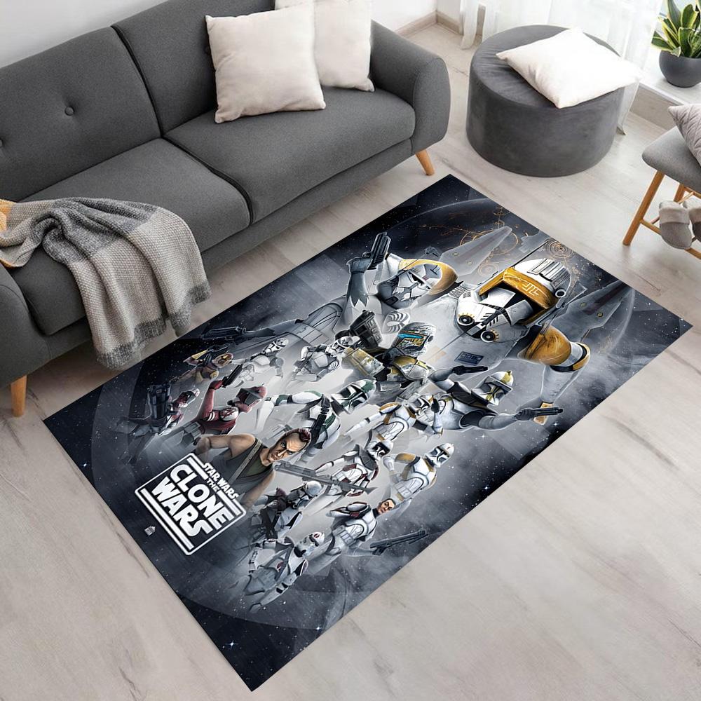 Star Wars Floor Mat Suitable for Dining Room Balcony Game Room Dormitory Anti-slip Rug Anime Office Decor Gift for Festivals