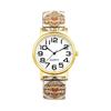 Women's Watch Cute Bohemian Style Bellows Band: Stylish Analog Display Free Size Stainless Steel Strap Waterproof Quartz Watch Fashion Accessory -