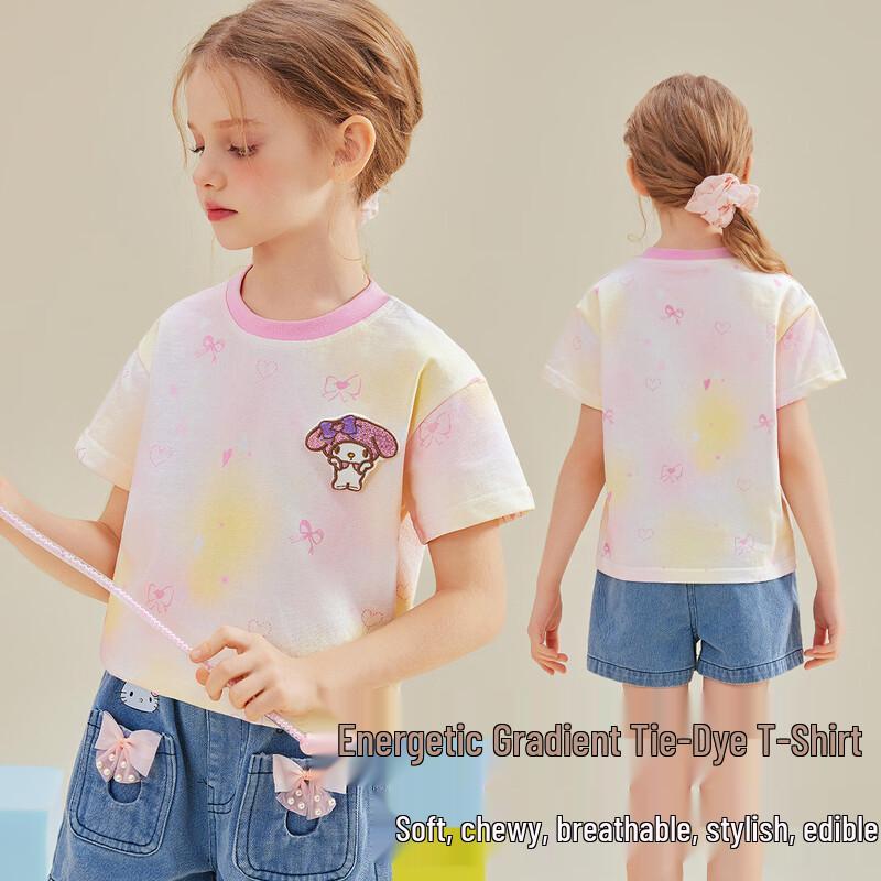 

Hello Kitty My Melody Girls Tie-Dye Summer T-Shirt 110