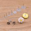 50-100 Stück 2 Farben Edelstahl Ohrstecker Leere Stiftbasis Pins Mit Verschluss Ohrrücken Für DIY Schmuckherstellung