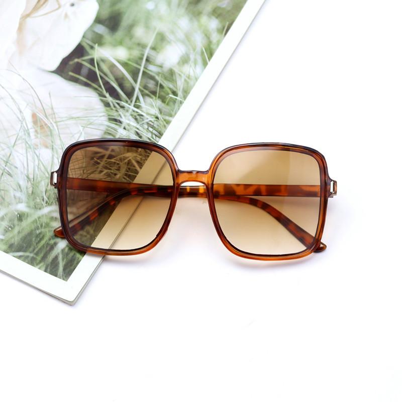 Large Frame Square Sunglasses Slimming Sunglasses Women'S Gradual Change Of Color Personalized Uv Glasses