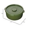 Basic Standard Cocotte, Stylish and Cute Lunch Box, Round Food Storage Container, Heat-Resistant Plastic, Airtight, Freezer, Dishwasher, and Microwave