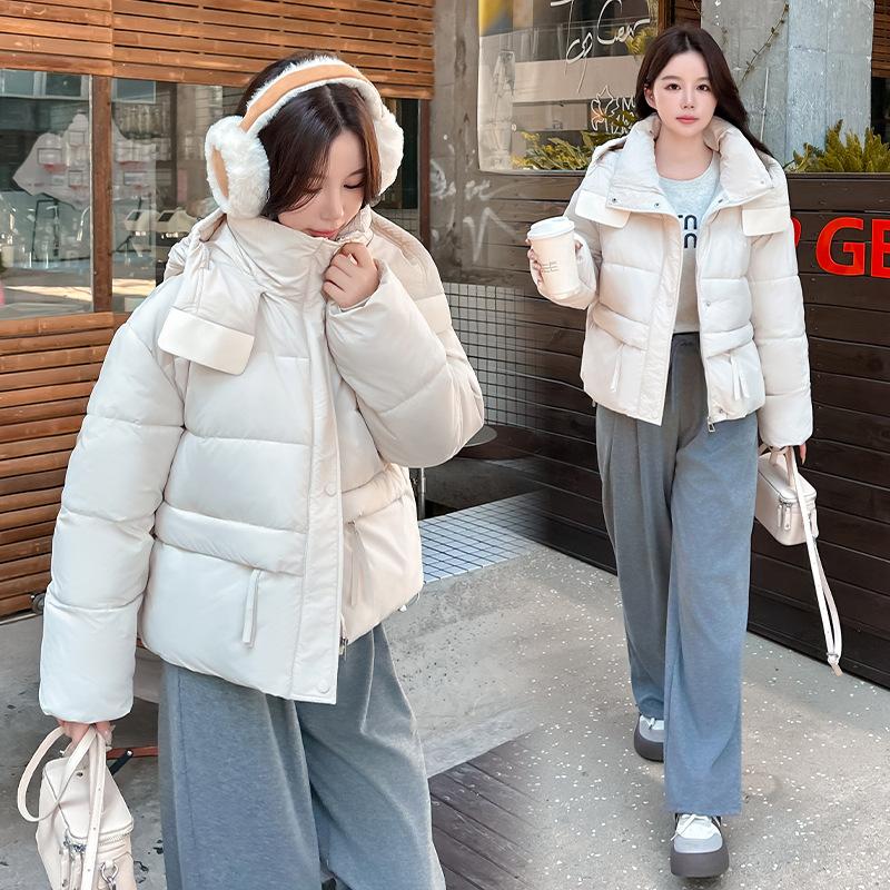 Women's Letters Printed Hooded New Cold and Windproof Lightweight Thickened Fluffy Warm Loose High Quality Fabric Casual Sports Cotton Clothing