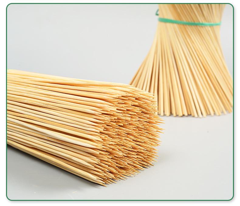 BBQ Bamboo Skewers for Chicken & Spicy Fillet - Sizes 2.0*12/15/18/20/22/25/30/35.