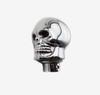 TASWK Silver Chrome Skull Stick Shift Knob with LED Manual Shift Knob Blue Eyes Lights, - (Red)