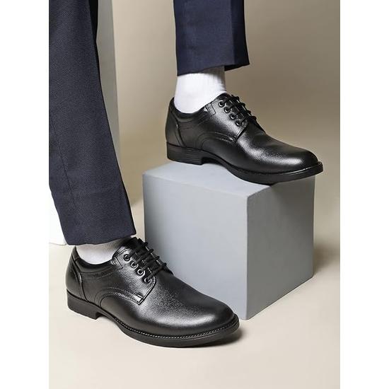 Liberty Healers GAS-C17 Men’s Formal Derby Shoes - Black, Brown - Synthetic Leather Lace-Up with Cushioned Footbed