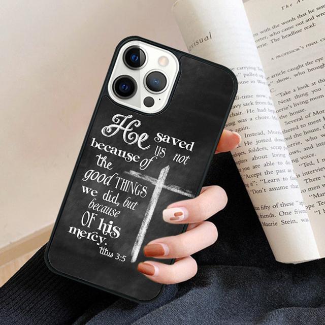 Bible Jesus Christ Christian Cross pattern Phone Case Cover for iPhone 17 Air 16 15 14 13 11 12 Pro Max Plus