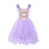 Rapunzel Princess Costume, Carnival Cosplay Dress with 2 Accessories, Cotton/Polyester, Purple, 120cm, Ages 5-6 Years