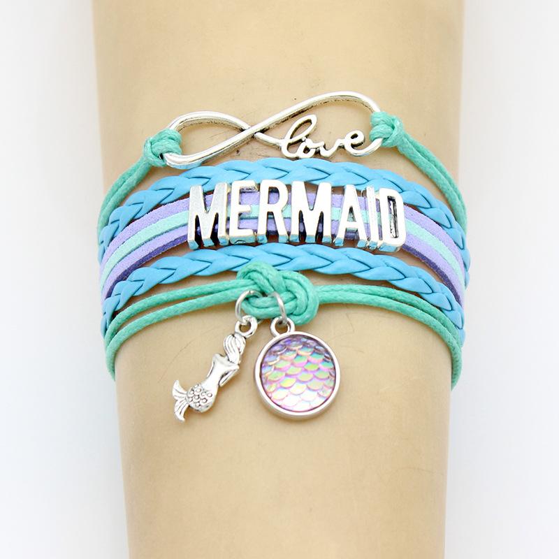 

Hand-woven Infinite Love, MERMAID, MERMAID Scale Bracelet