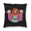 Mahna Mahna Square Pillowcase Polyester Linen Velvet Pattern Zip Decorative Sofa Cushion Cover