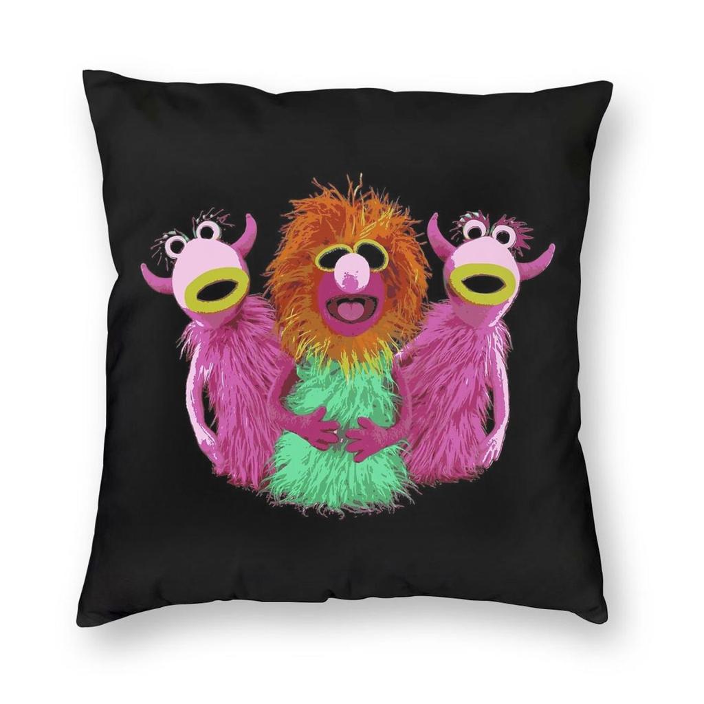 Mahna Mahna Square Pillowcase Polyester Linen Velvet Pattern Zip Decorative Sofa Cushion Cover